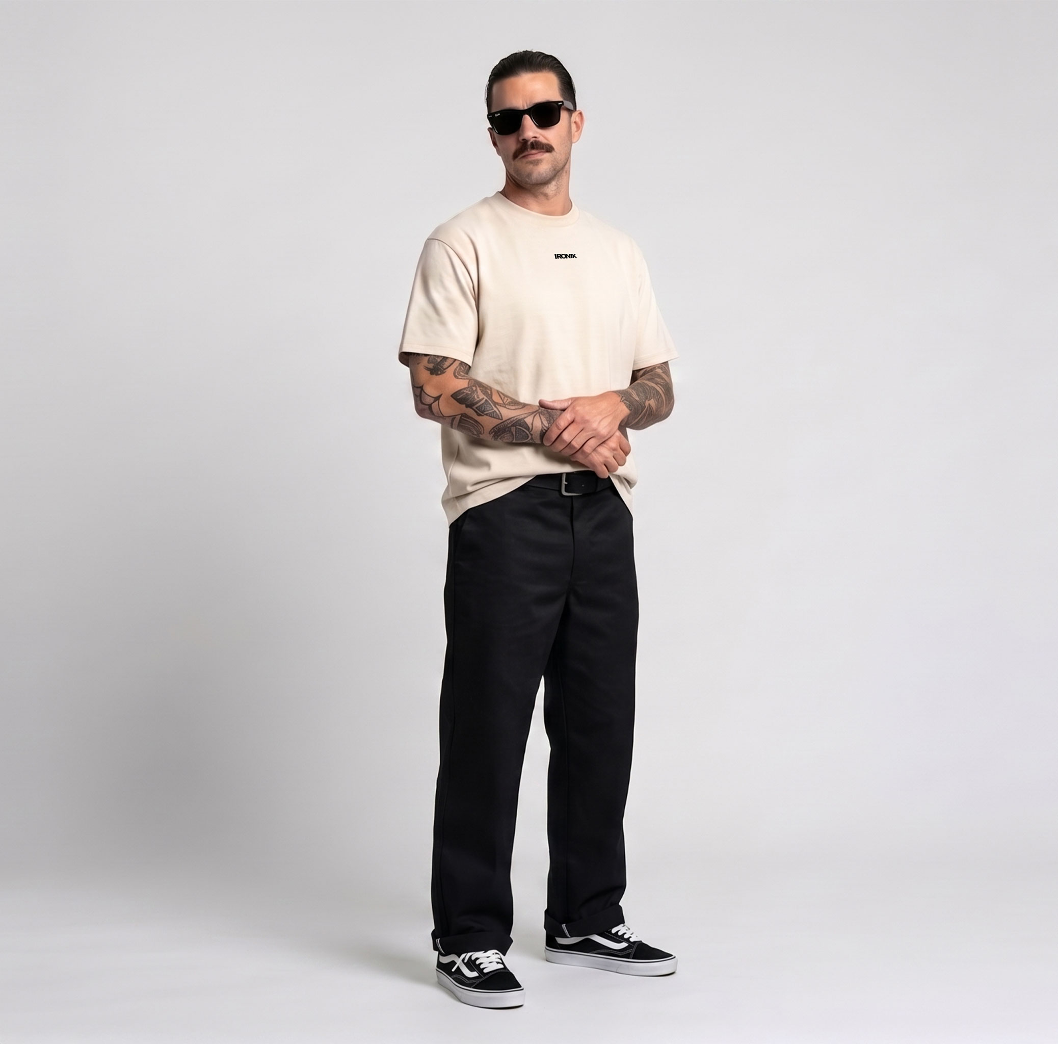 Off Duty Tee Natural Stone — IRONIK