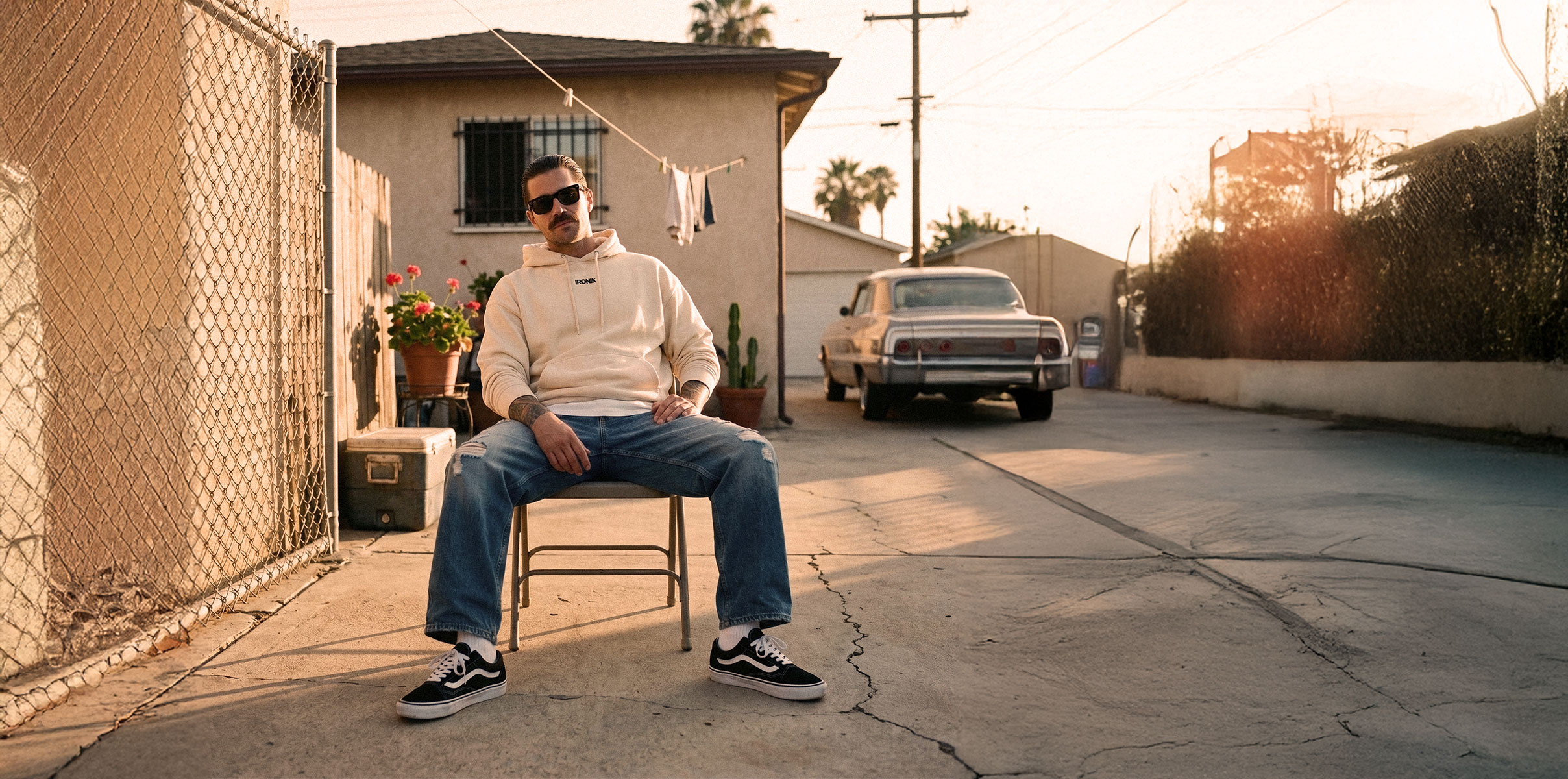 Off Duty Hoodie Vanilla — IRONIK, Los Angeles