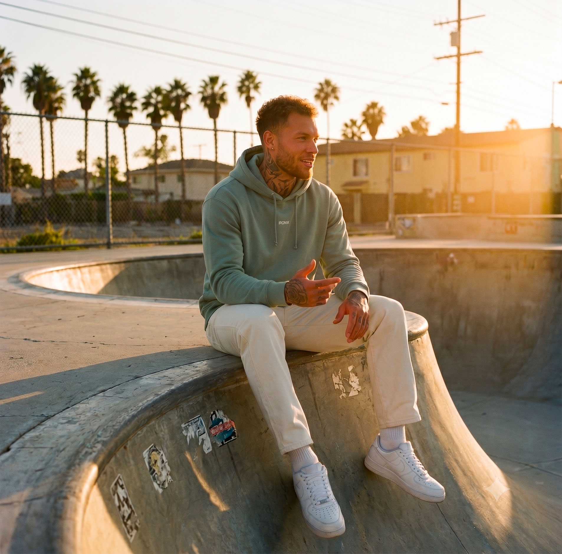Off Duty Hoodie Green — IRONIK