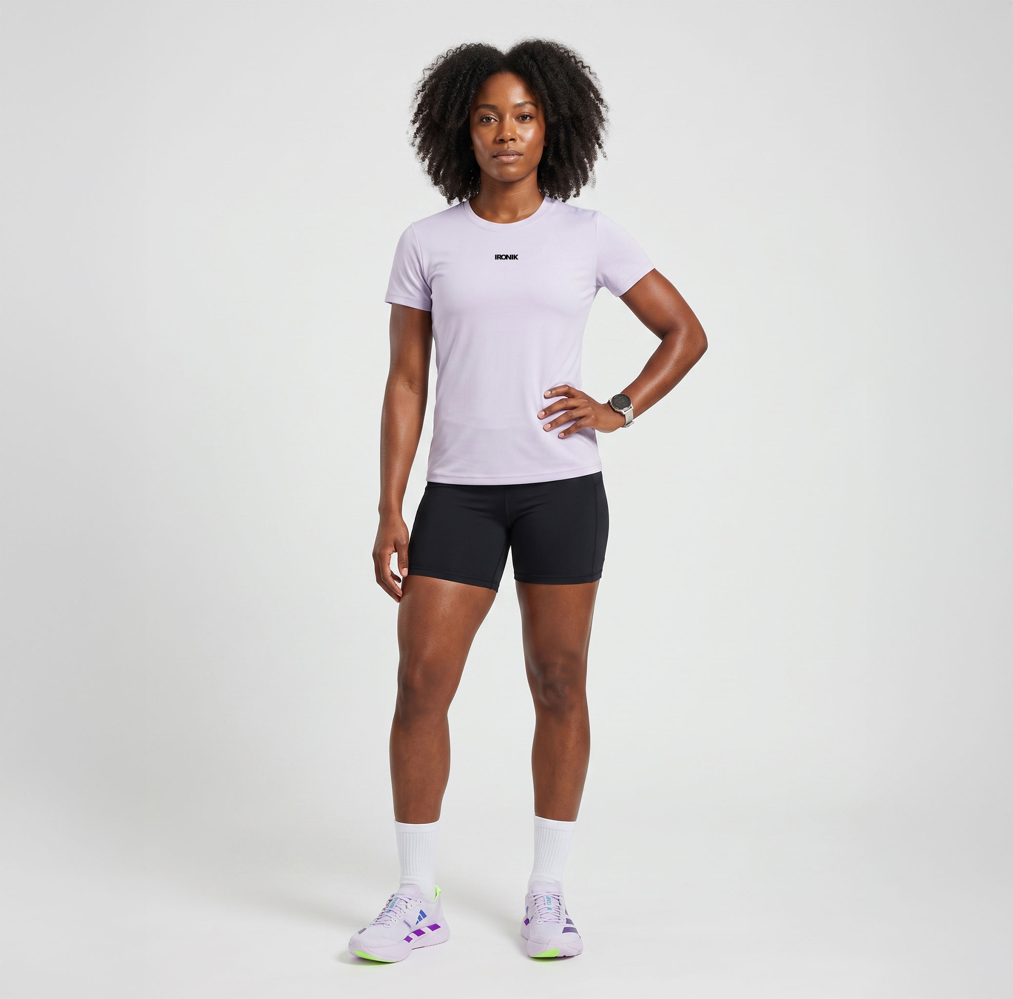 Running Tee Lilac Femme — IRONIK